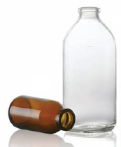 1000 ml infuusflacon, helder, type 1 geblazen glas